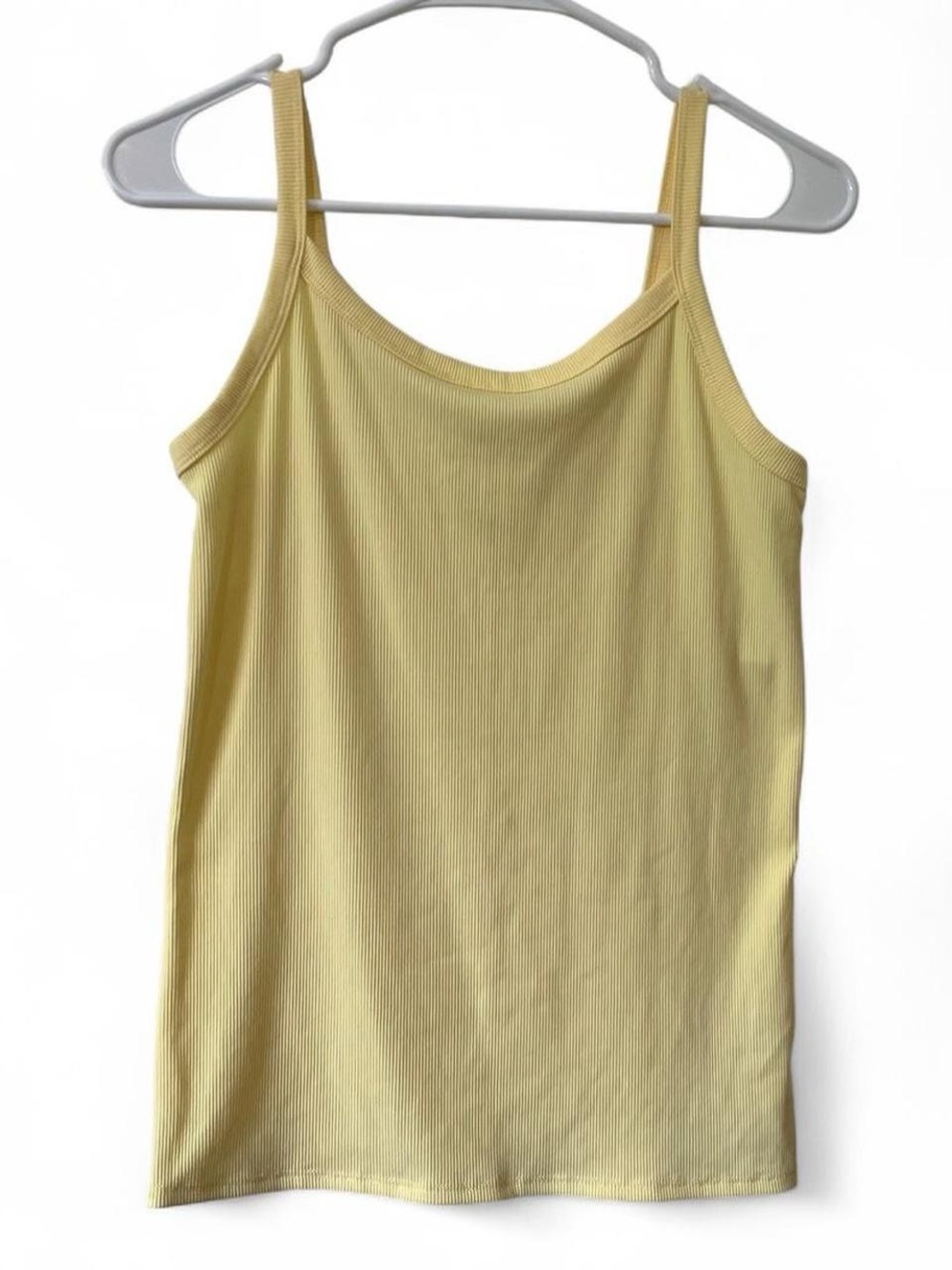 Juniors Large 11-13 No Boundaries Pastel Yellow Spaghetti Strap Cami Tank Top